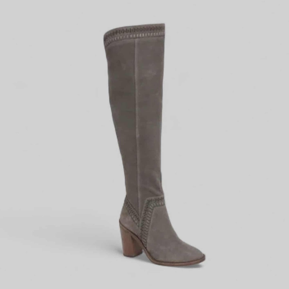 Vince Camuto Gray Suede Over the Knee Boots EUC Sz 8.5